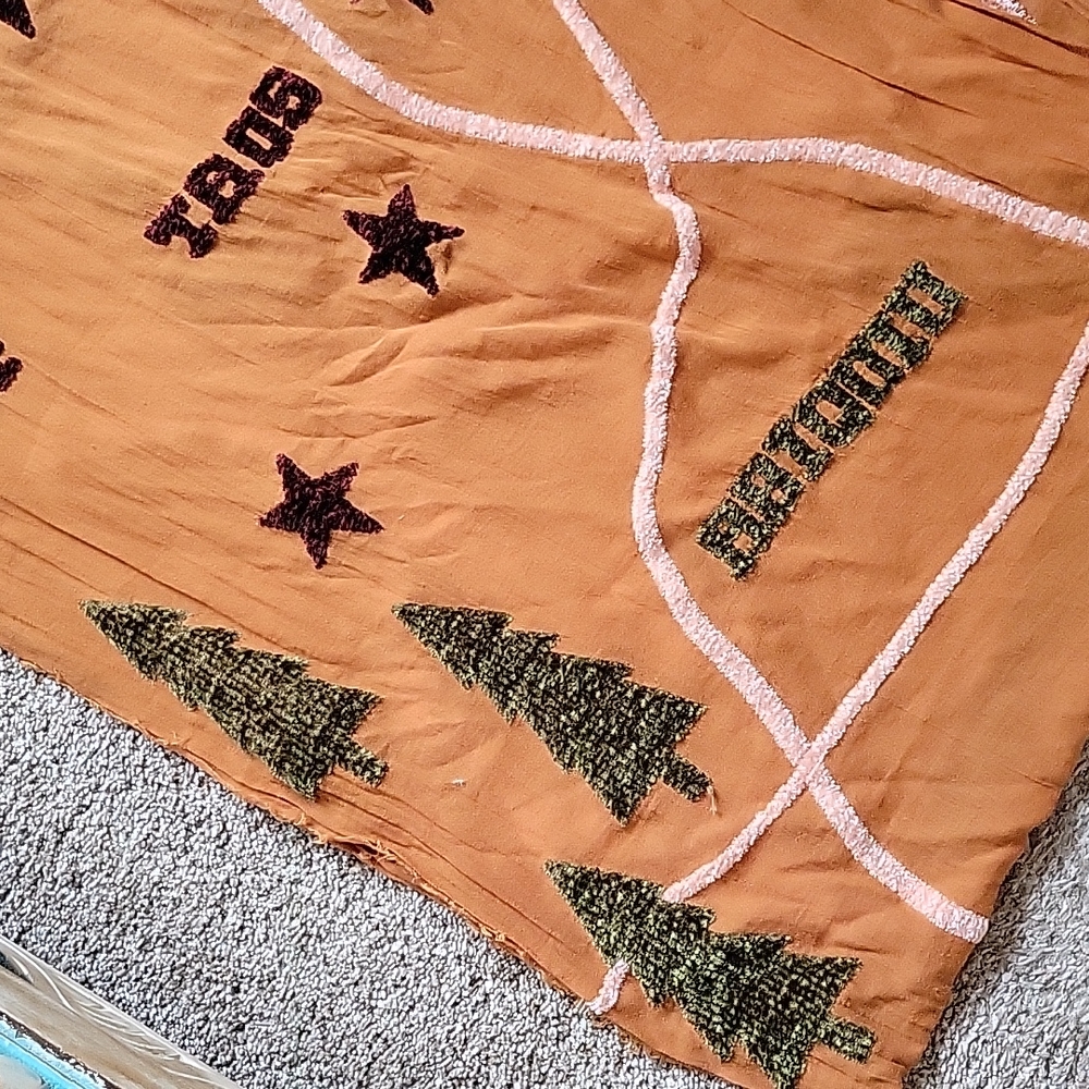Madewell Orange Graphic Scarf - Picture 6 of 9